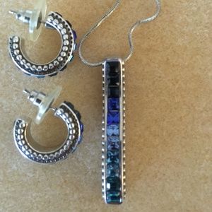 Brighton Ombre Blue Jewelry set - pendant necklace